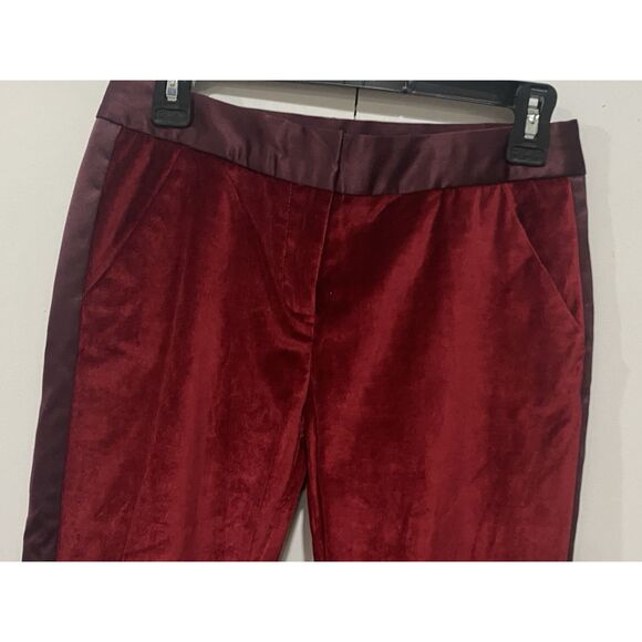 Altuzarra for Target Tuxedo Pants Womens Size 2 Red Velvet Straight Leg Ankle - Picture 4 of 13